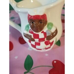 Casa Vero by ACK Hand Painted Black Memorabilia Rare Ceramic Creamer